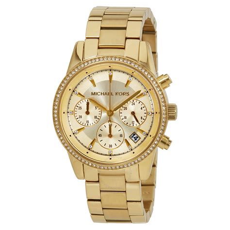 michael kors mk6356 ritz dameshorloge|Amazon.com: Michael Kors Ritz Chronograph Gold.